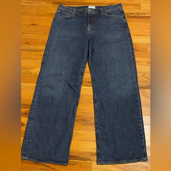 AGOLDE Harper Jeans Size 33 EUC lLike New Straight Wide Leg Stretch A915… - Picture 10 of 13